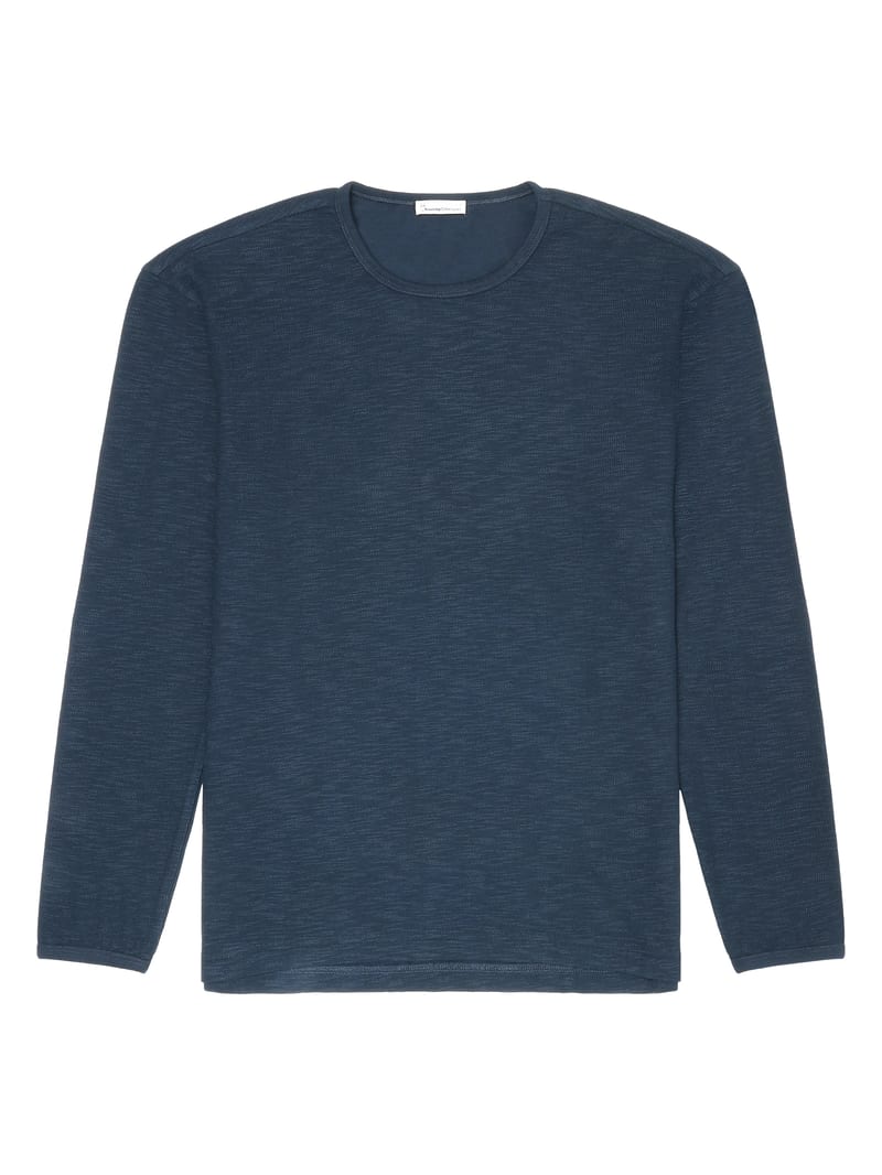 Long sleeved structured slub sweat - GOTS/Vegan