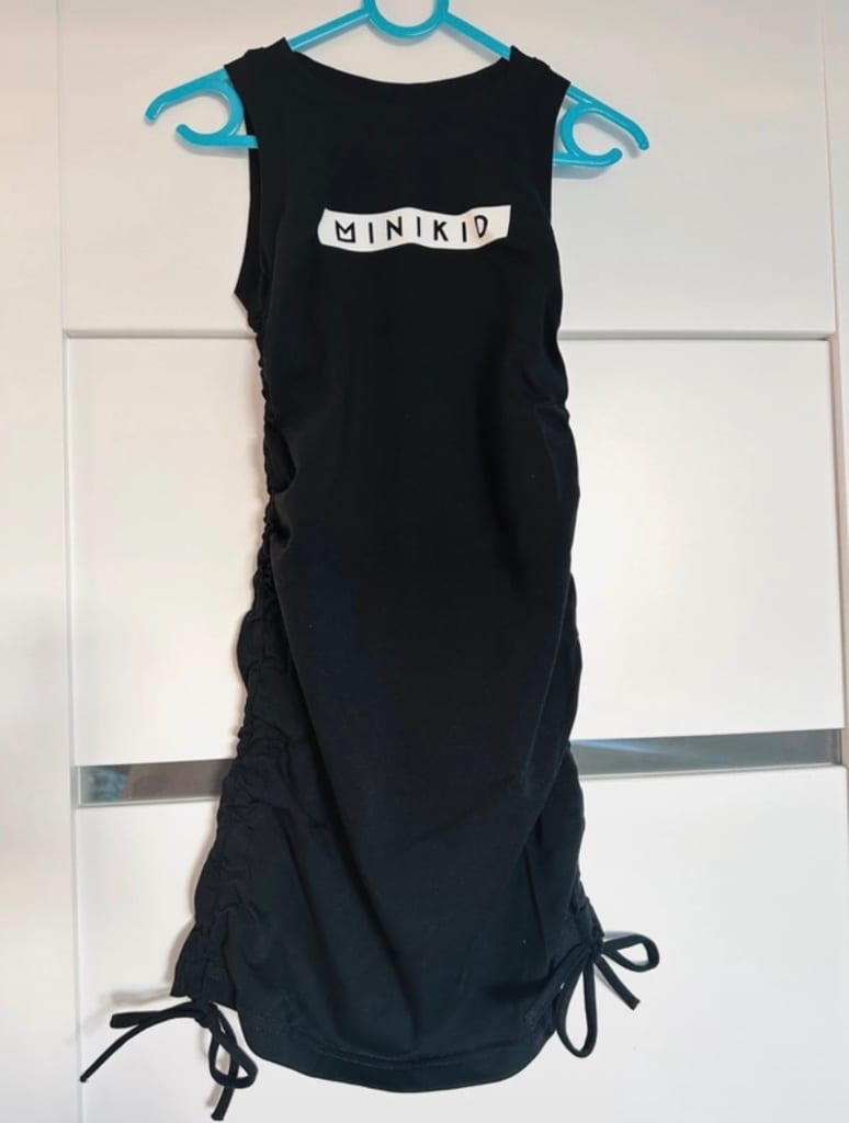 Black pinched dress 110/116