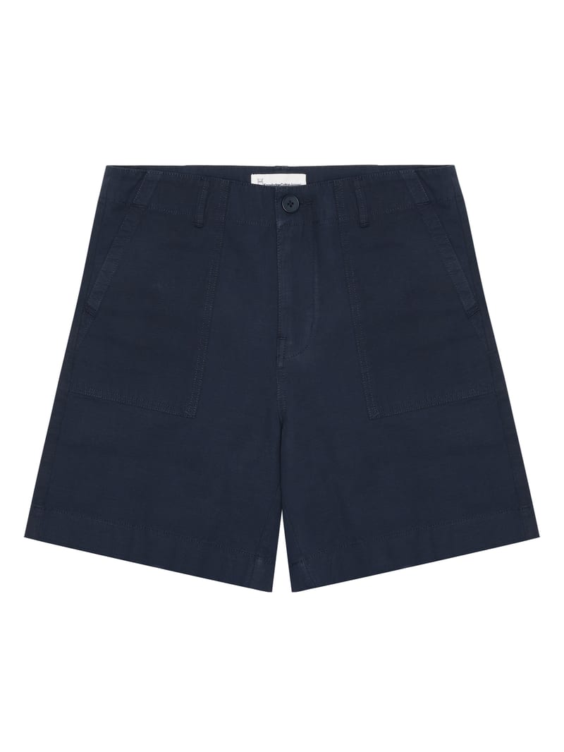 POSEY mid-rise wide slub yarn shorts - GOTS/Vegan