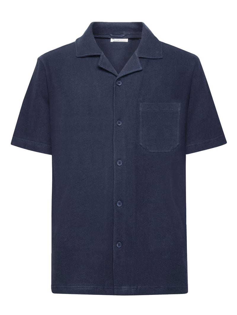 Relaxed bouclé short sleeve shirt