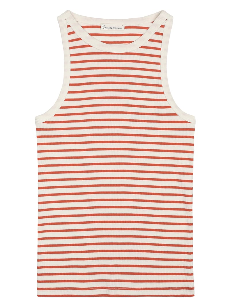 Striped racer rib top - Regenerative Organic Certified® - GOTS/Vegan