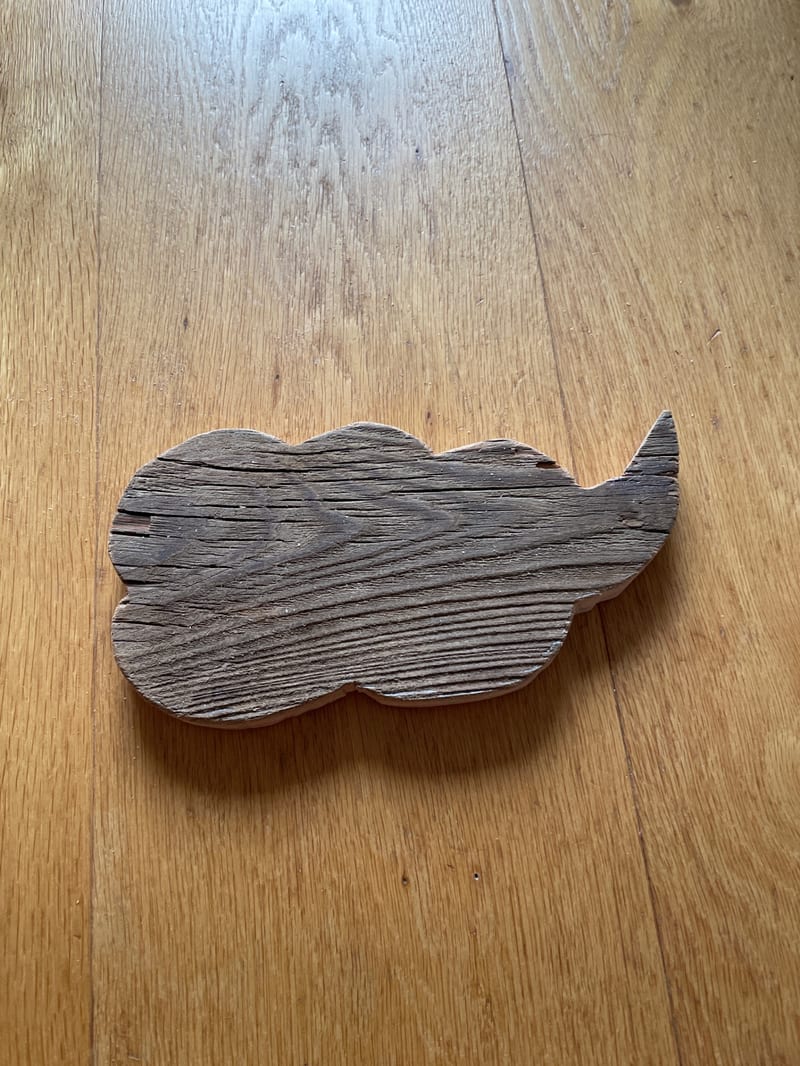 Wooden capeesh shaped wall decor