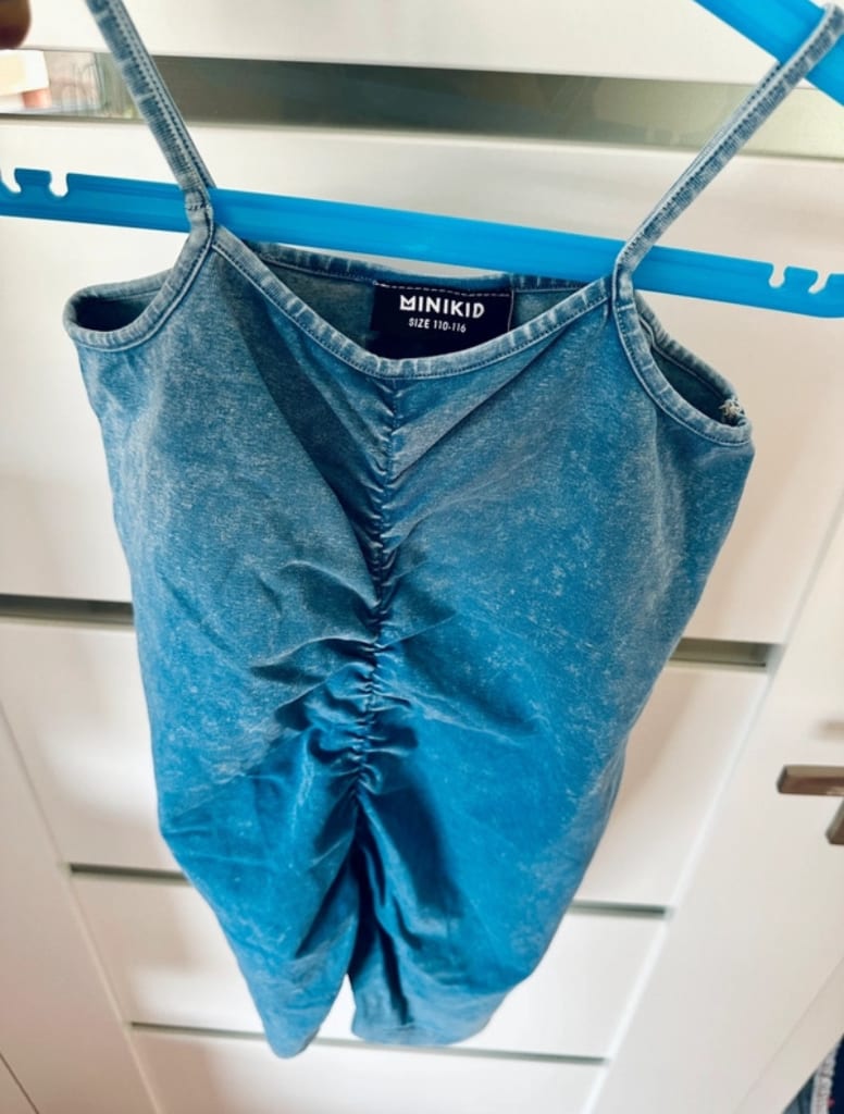 Sukienka na ramiączkach jeans 110/116