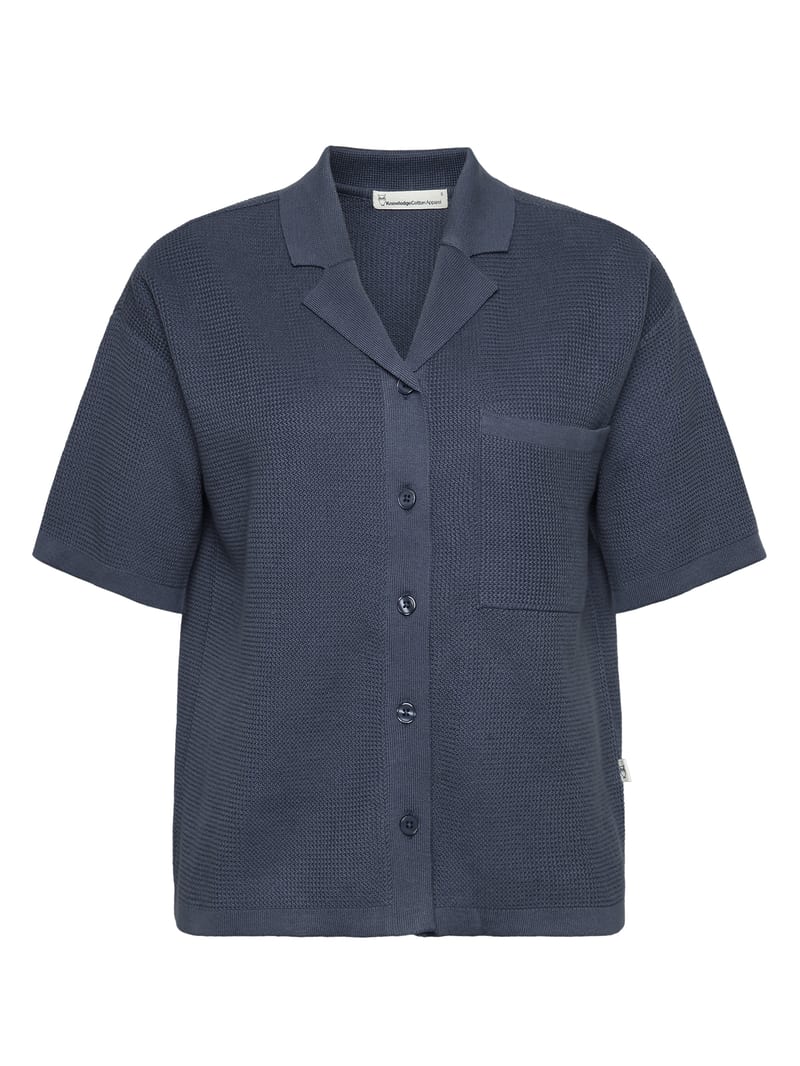 Racking stitch short sleeved shirt - Regenerative Organic Certified™ - GOTS/Vegan