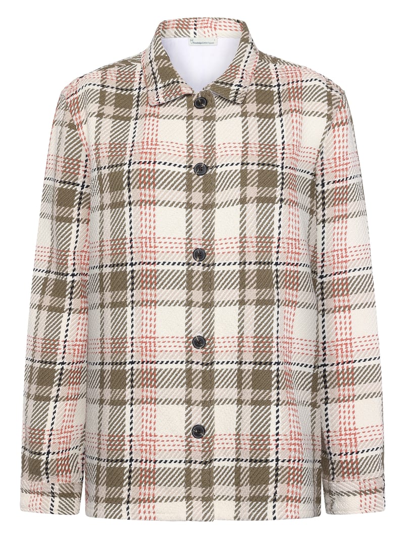 Heavy flannel checked overshirt - GOTS/Vegan