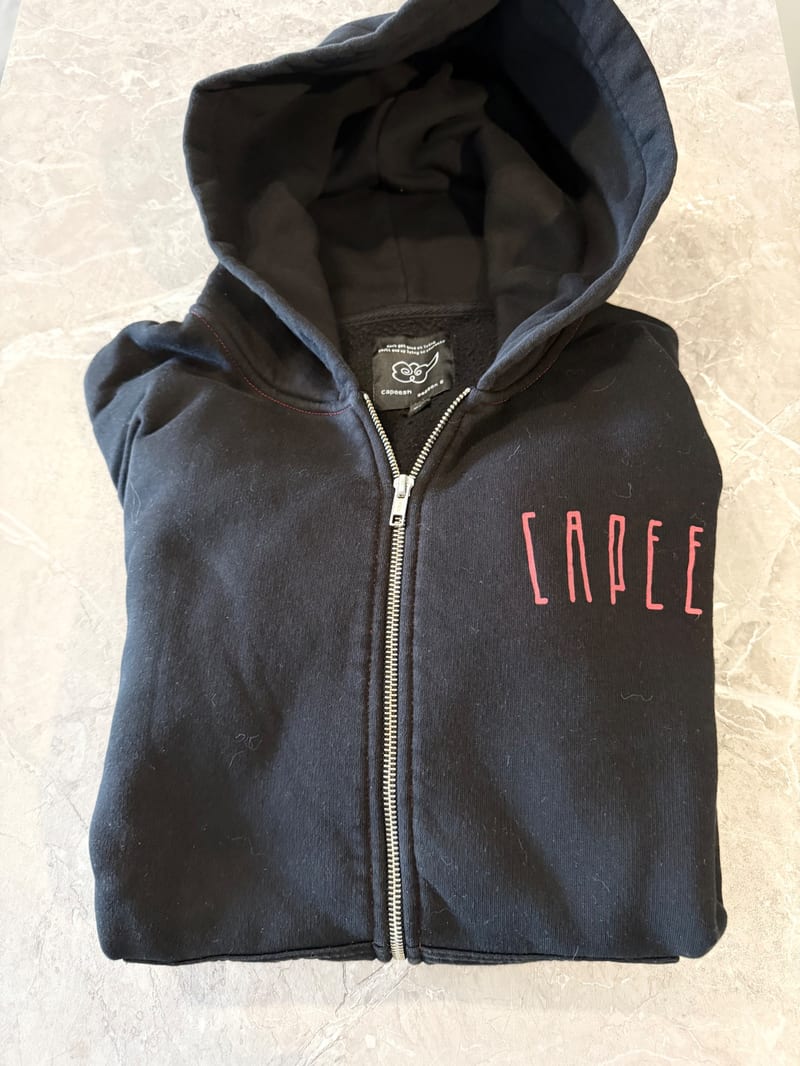 zip hoodiy - black