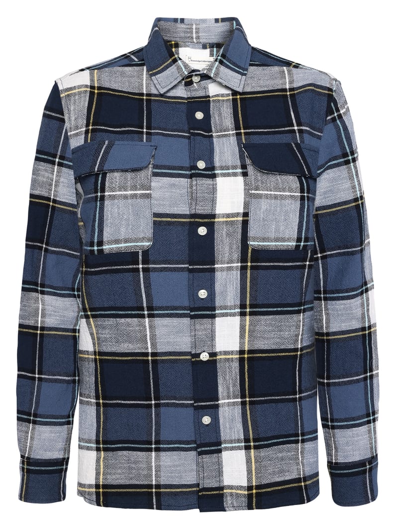 Loose fit slub checkered shirt - GOTS/Vegan