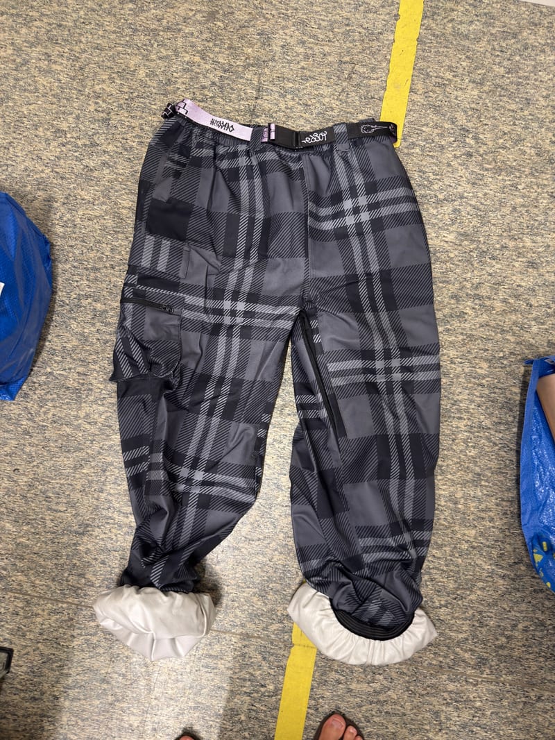 plaid pantaloni